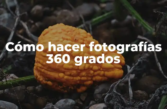 Cómo Hacer Fotografías 360 Grados