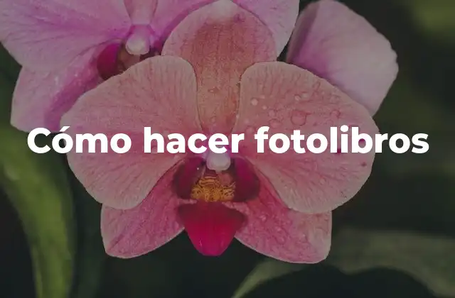 Cómo Hacer Fotolibros