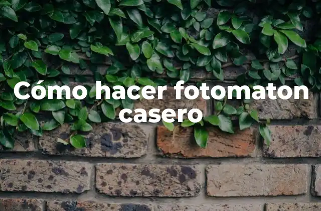 Cómo Hacer Fotomaton Casero