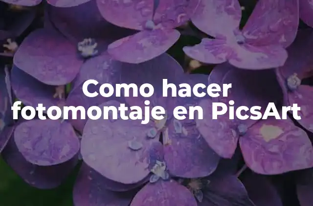 Como Hacer Fotomontaje en Picsart