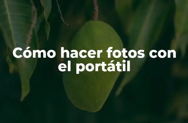 Cómo Hacer Fotos con el Portátil