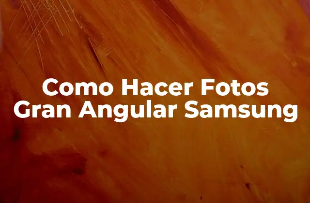 Como Hacer Fotos Gran Angular Samsung
