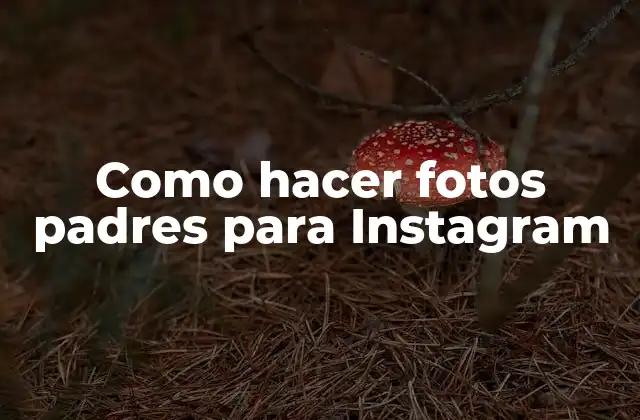 Como Hacer Fotos Padres para Instagram