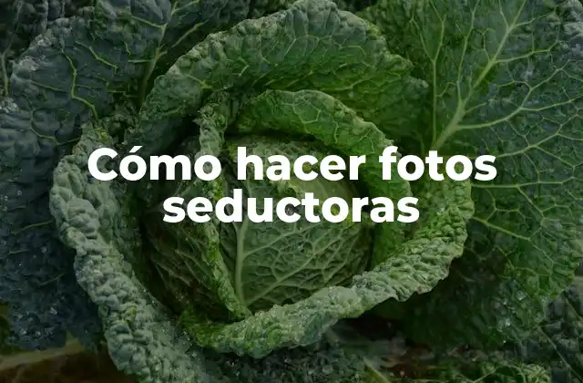 Cómo Hacer Fotos Seductoras