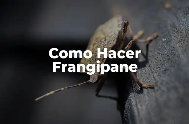 Como Hacer Frangipane