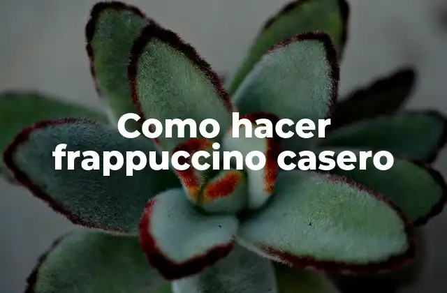 Como Hacer Frappuccino Casero