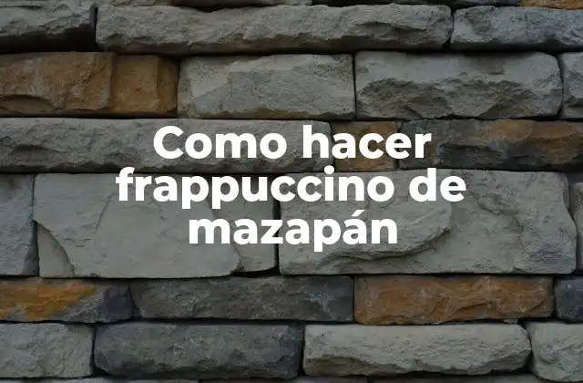 Como Hacer Frappuccino de Mazapán