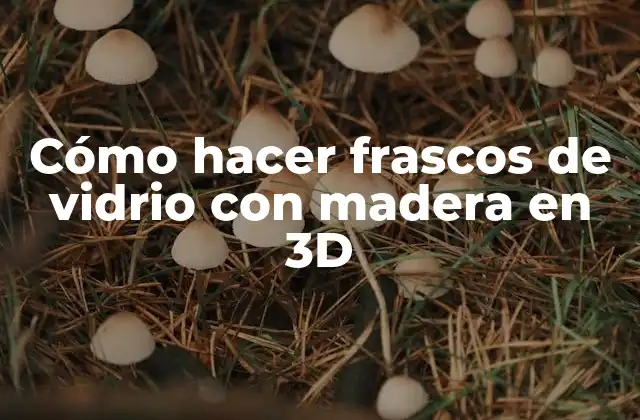 Cómo Hacer Frascos de Vidrio con Madera en 3d