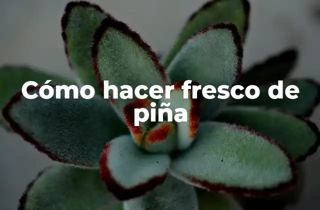Cómo Hacer Fresco de Piña 2 Cómo hacer fresco de piña