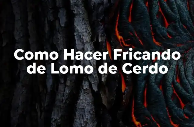 Como Hacer Fricando de Lomo de Cerdo