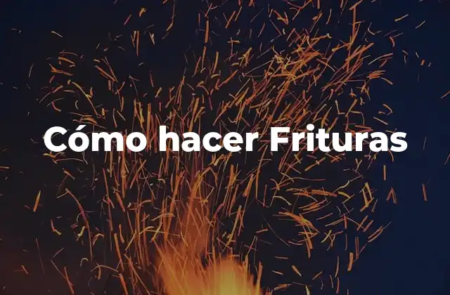 Cómo Hacer Frituras 2 ¿Qué son Frituras?