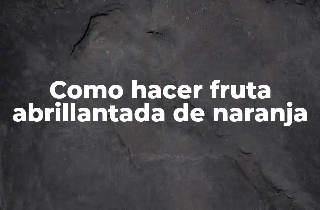 La fruta abrillantada de naranja es una delicia dulce y crujiente que se puede disfrutar como snack o utilizar como decoración para postres y tartas. La fruta abrillantada se logra mediante un proceso de deshidratación y cubrimiento con azúcar, lo que la hace perfecta para agregar un toque de sabor y textura a cualquier receta.