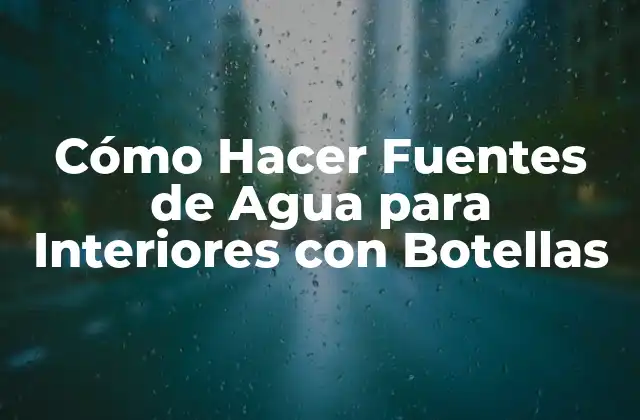 Cómo Hacer Fuentes de Agua para Interiores con Botellas