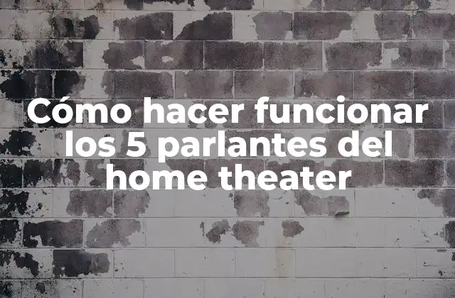 Cómo Hacer Funcionar los 5 Parlantes Del Home Theater 2 Cómo hacer funcionar los 5 parlantes del home theater