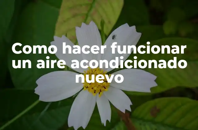 Como Hacer Funcionar un Aire Acondicionado Nuevo