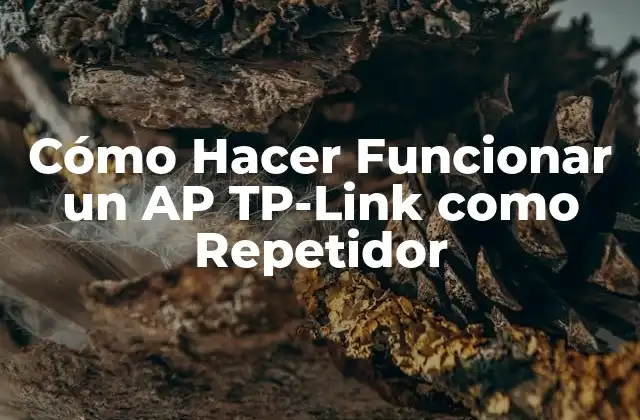 Cómo Hacer Funcionar un Ap Tp-link como Repetidor
