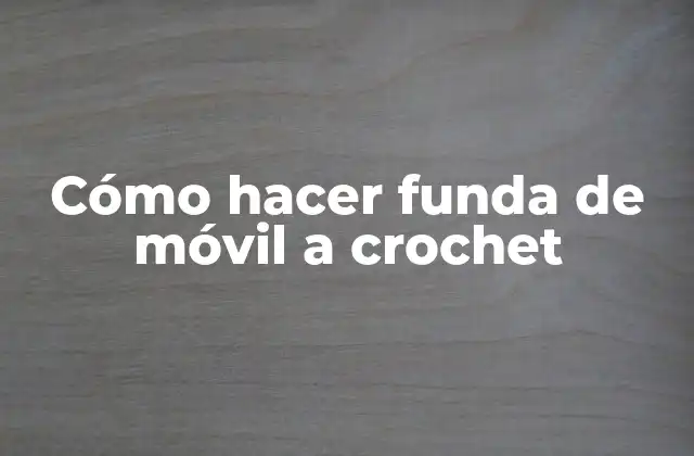 Cómo Hacer Funda de Móvil a Crochet