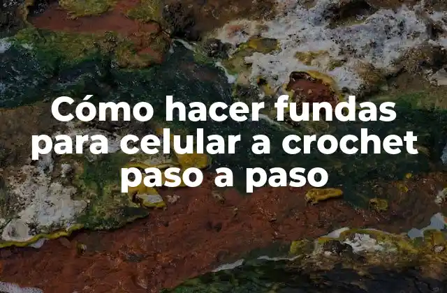 Cómo hacer fundas para celular a crochet paso a paso