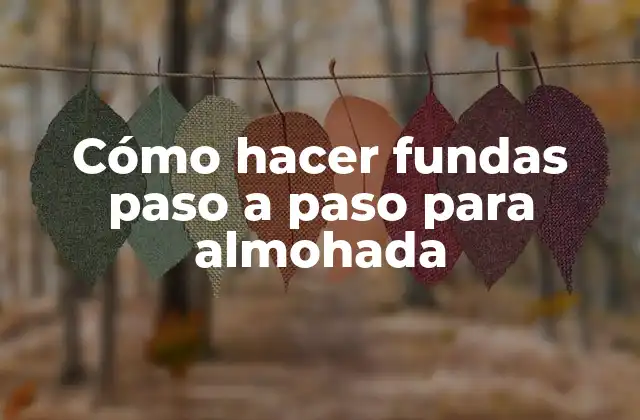 Cómo Hacer Fundas Paso a Paso para Almohada