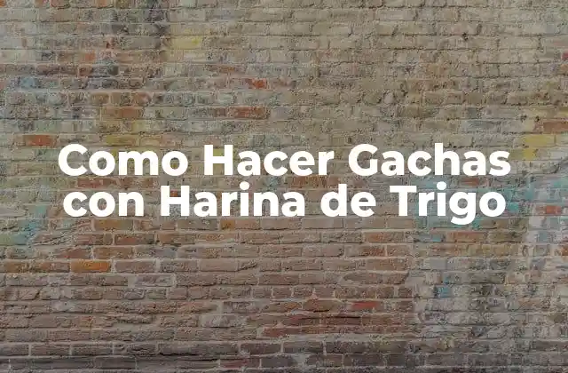 Como Hacer Gachas con Harina de Trigo