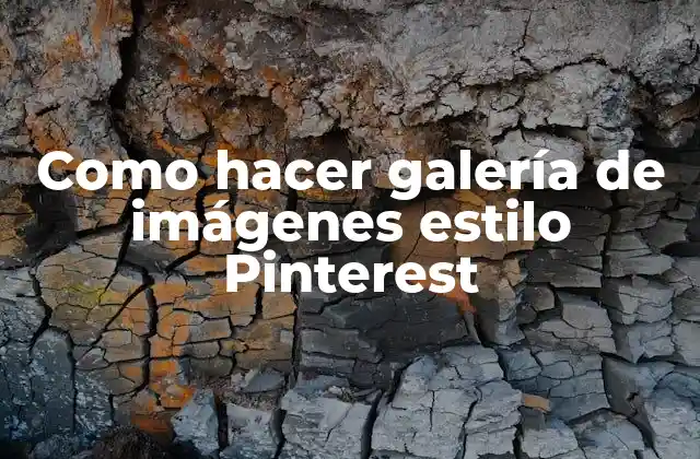 ¿Qué es una galería de imágenes estilo Pinterest?