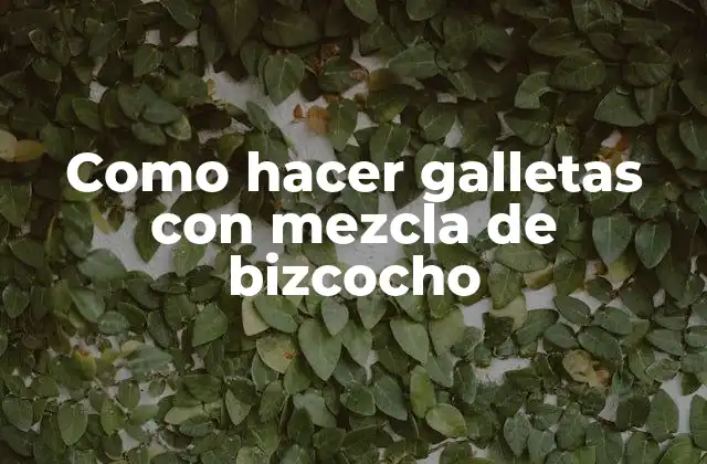 Como Hacer Galletas con Mezcla de Bizcocho
