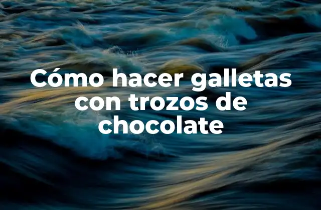 Cómo Hacer Galletas con Trozos de Chocolate