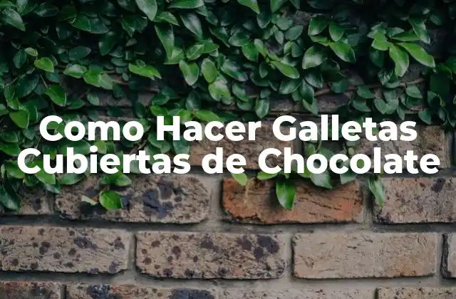 Como Hacer Galletas Cubiertas de Chocolate