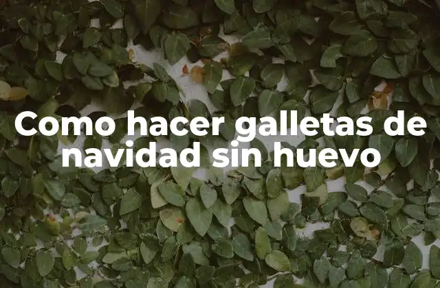 Como Hacer Galletas de Navidad sin Huevo