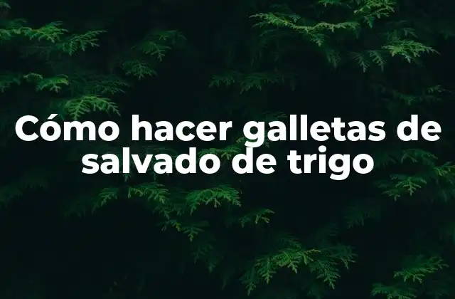 Cómo Hacer Galletas de Salvado de Trigo