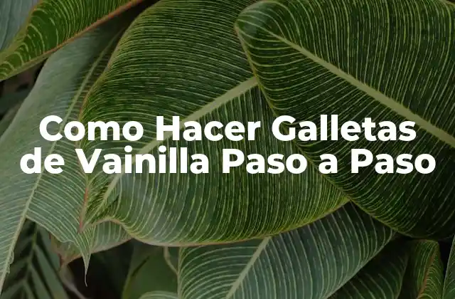 Como Hacer Galletas de Vainilla Paso a Paso