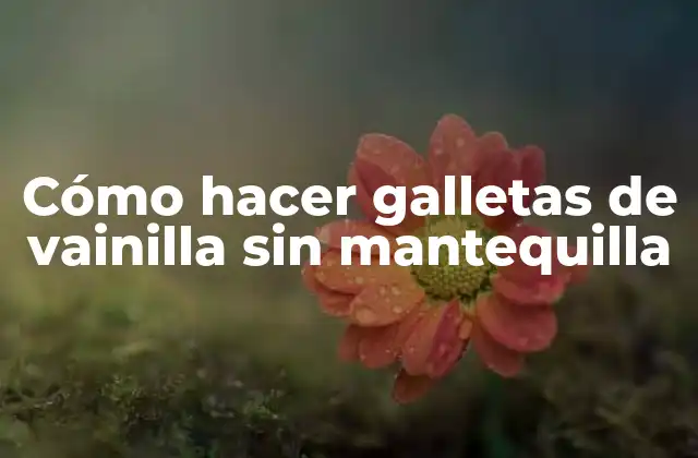 Cómo Hacer Galletas de Vainilla sin Mantequilla