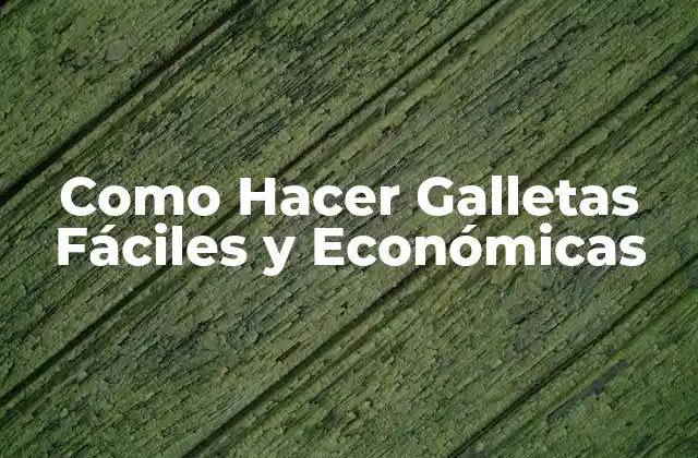 Como Hacer Galletas Fáciles y Económicas