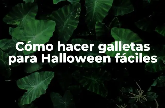 Cómo hacer galletas para Halloween fáciles