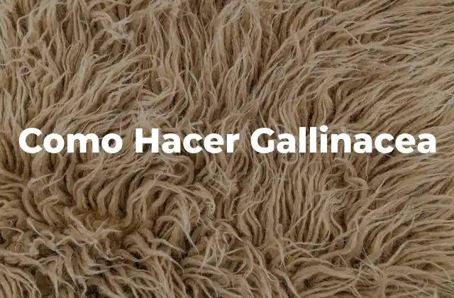 Como Hacer Gallinacea