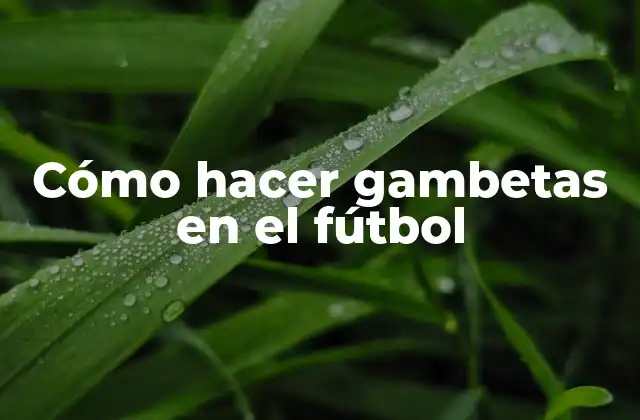 Cómo Hacer Gambetas en el Fútbol
