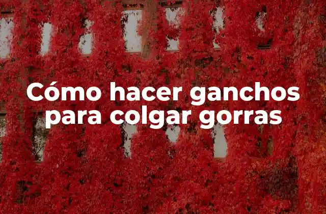 Cómo Hacer Ganchos para Colgar Gorras 2 Cómo hacer ganchos para colgar gorras