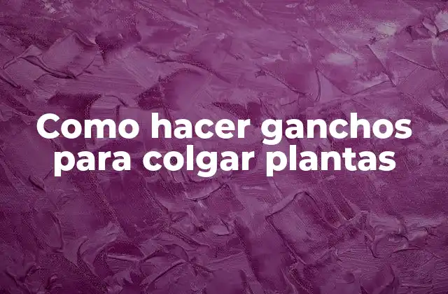 Como Hacer Ganchos para Colgar Plantas