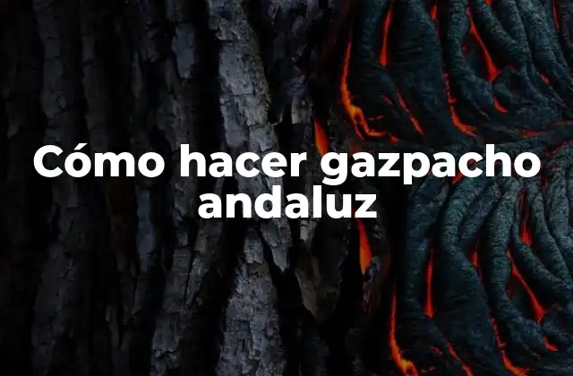 Cómo Hacer Gazpacho Andaluz 2 ¿Qué es el gazpacho andaluz?