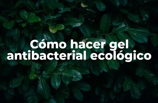 Cómo Hacer Gel Antibacterial Ecológico