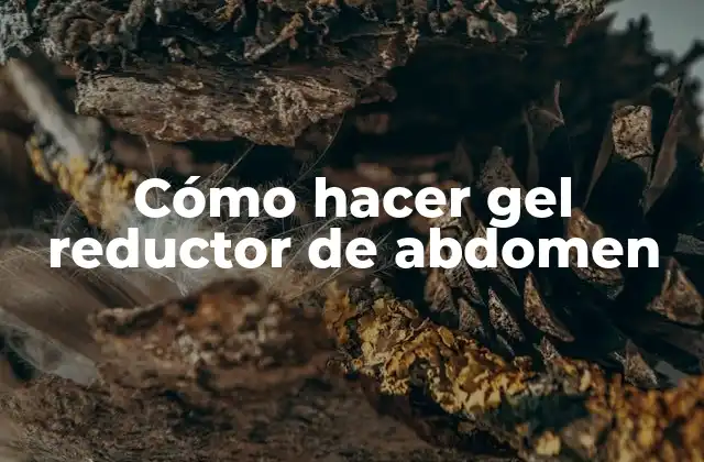 Cómo Hacer Gel Reductor de Abdomen