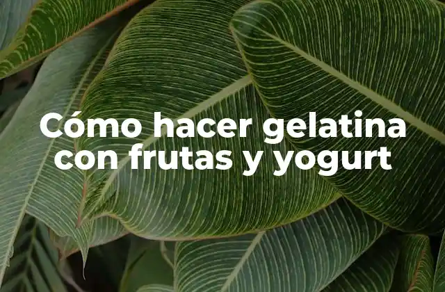 Cómo Hacer Gelatina con Frutas y Yogurt