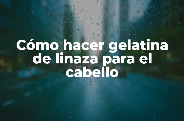 Cómo Hacer Gelatina de Linaza para el Cabello
