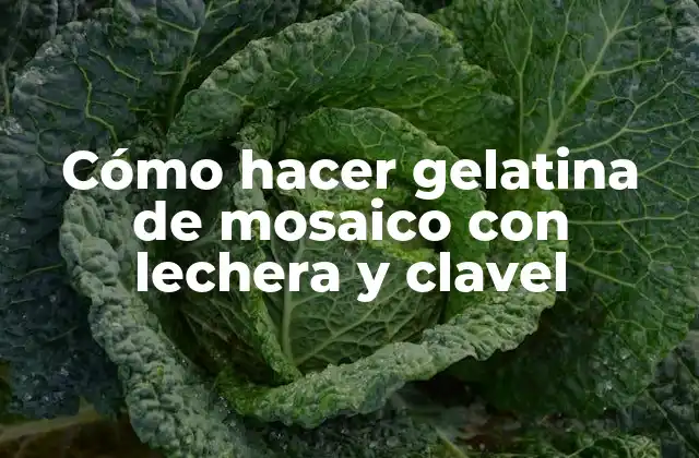 Cómo Hacer Gelatina de Mosaico con Lechera y Clavel