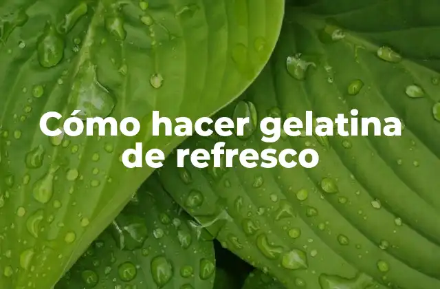 ¿Qué es una gelatina de refresco y para qué sirve?