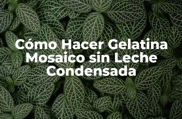 Cómo Hacer Gelatina Mosaico sin Leche Condensada