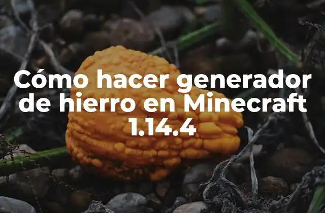 Cómo hacer generador de hierro en Minecraft 1.14.4