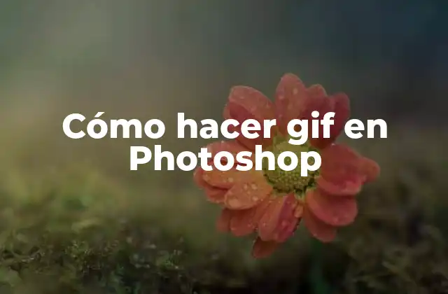 Cómo Hacer Gif en Photoshop