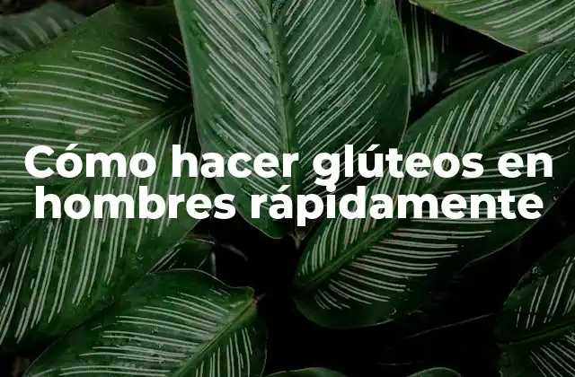 Cómo Hacer Glúteos en Hombres Rápidamente