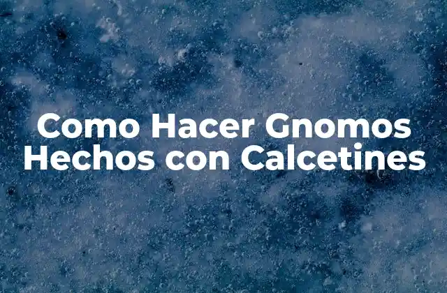 Como Hacer Gnomos Hechos con Calcetines